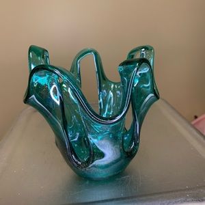 Blue Blown Glass Accent